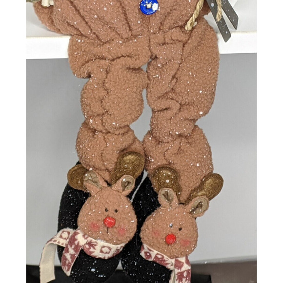 Ski Lodge Winter Decor Skiing Moose Shelf Sitter 19 inch NOT A TOY - Picture 4 of 5